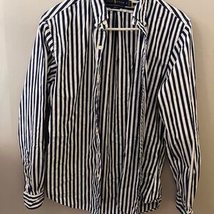 Ralph Lauren Navy and White Striped Shirt